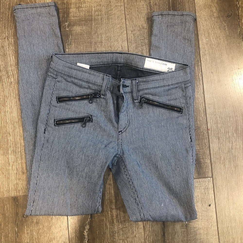 Rag & Bone jeans stripe Sz 25 skinny leg